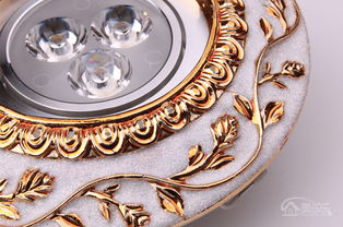 璀璨光影 歐式3W暖白光金色柳葉LED天花射燈，藝術與工藝的完美融合